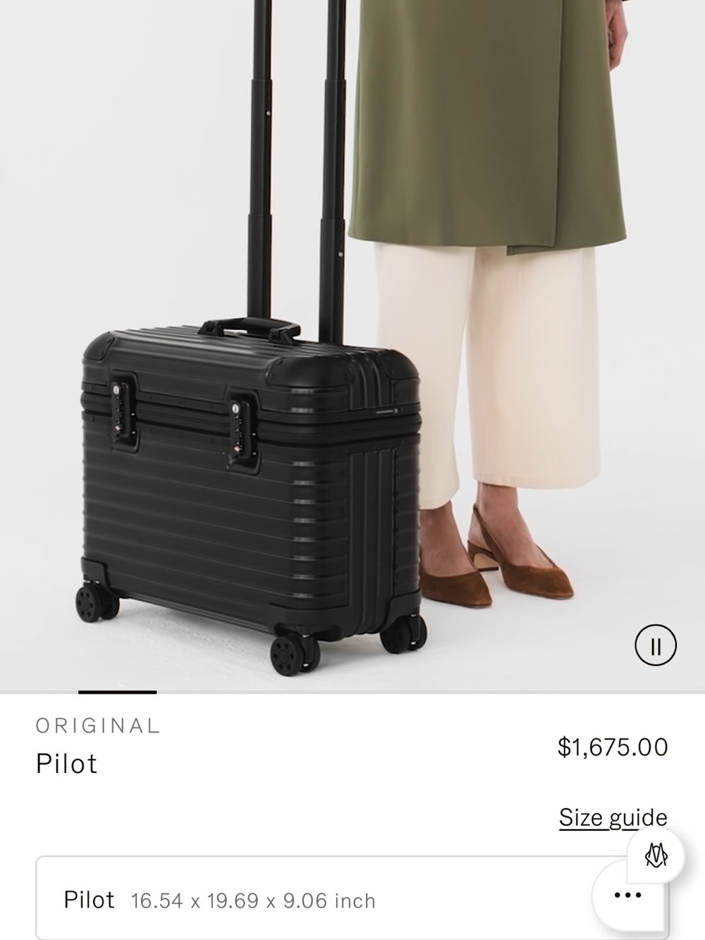 RIMOWA Pilot Hard-Shell Carry-On in Black - Picture 3 of 14